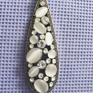 2/$15 - Tear Drop Silver Necklace